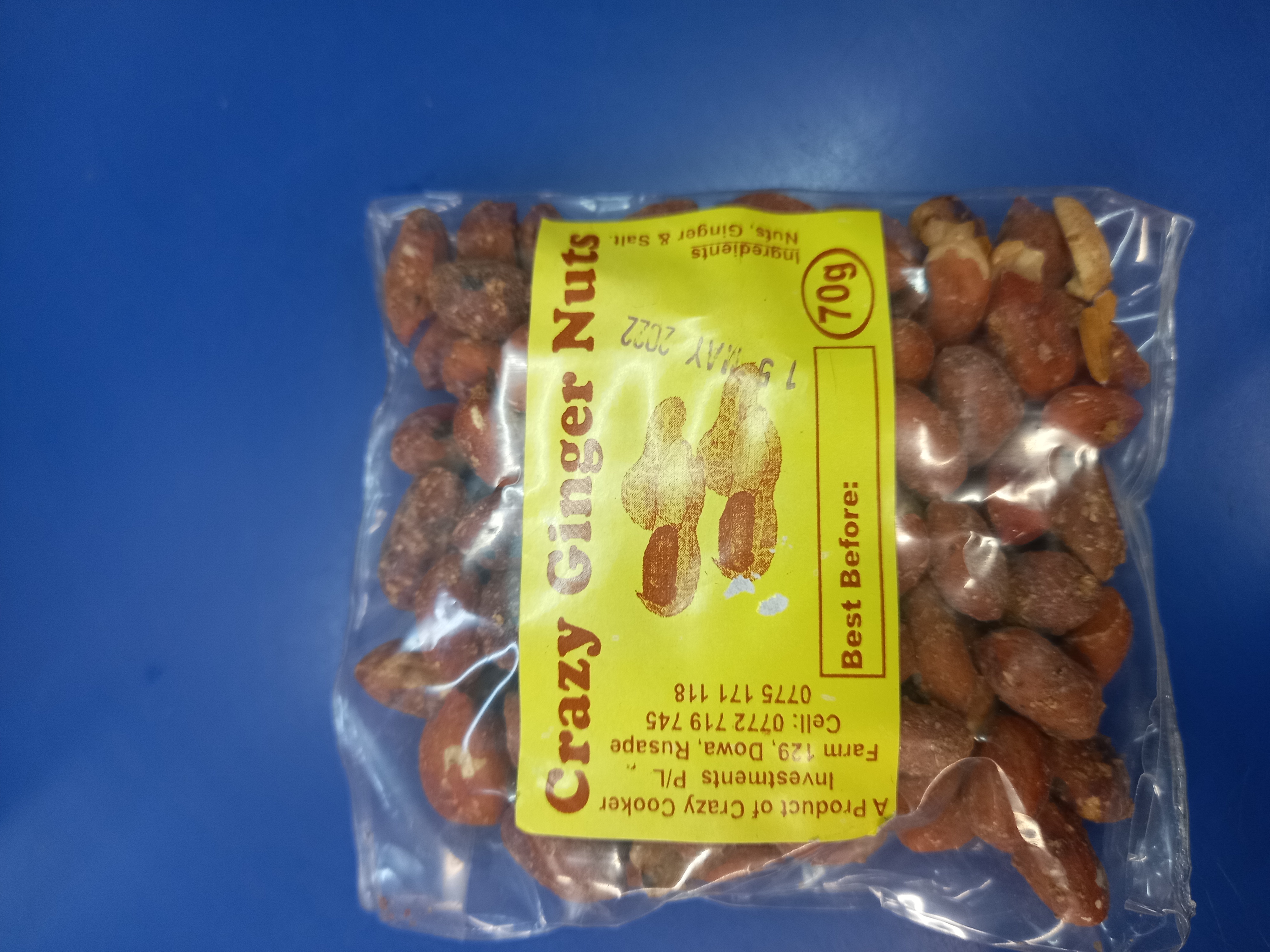 Crazy Roasted Ginger 
Peanuts 70g